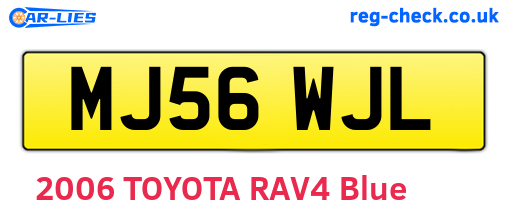 MJ56WJL are the vehicle registration plates.