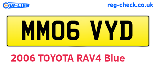 MM06VYD are the vehicle registration plates.