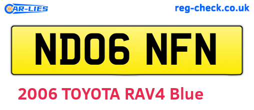 ND06NFN are the vehicle registration plates.