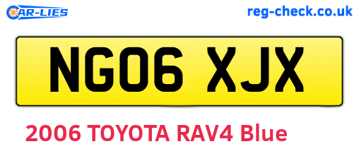 NG06XJX are the vehicle registration plates.