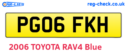 PG06FKH are the vehicle registration plates.