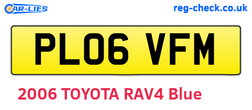 PL06VFM are the vehicle registration plates.