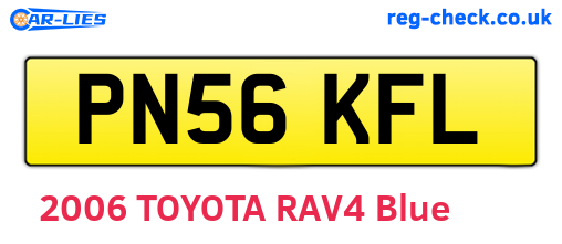 PN56KFL are the vehicle registration plates.