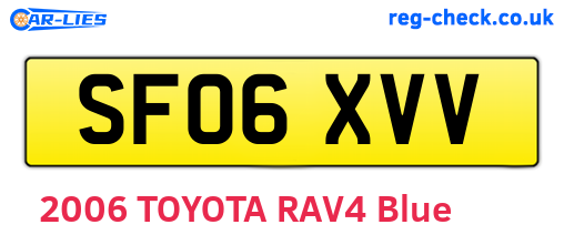 SF06XVV are the vehicle registration plates.