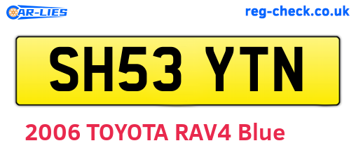SH53YTN are the vehicle registration plates.