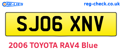 SJ06XNV are the vehicle registration plates.