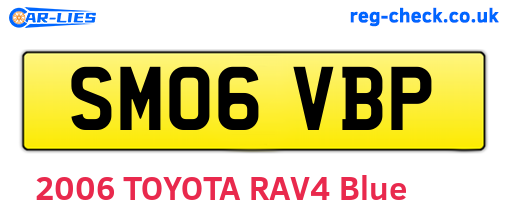 SM06VBP are the vehicle registration plates.