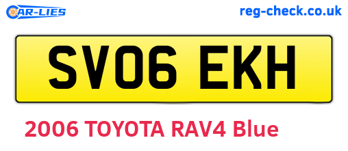SV06EKH are the vehicle registration plates.