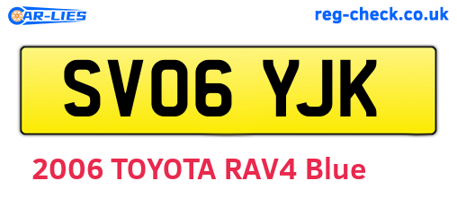 SV06YJK are the vehicle registration plates.