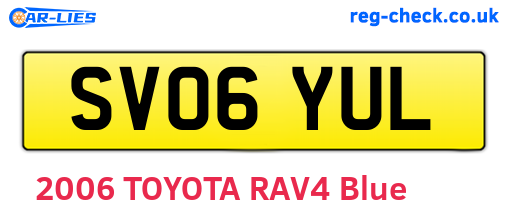 SV06YUL are the vehicle registration plates.