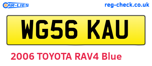 WG56KAU are the vehicle registration plates.