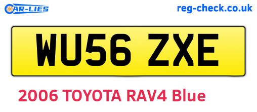 WU56ZXE are the vehicle registration plates.
