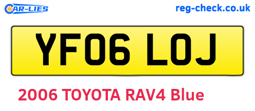 YF06LOJ are the vehicle registration plates.
