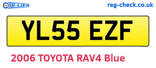 YL55EZF are the vehicle registration plates.