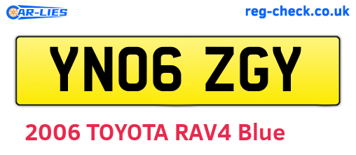 YN06ZGY are the vehicle registration plates.