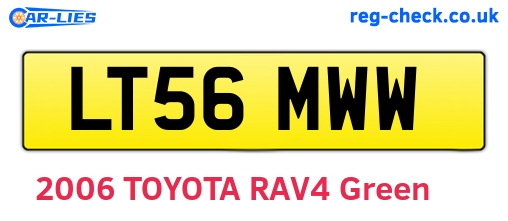 LT56MWW are the vehicle registration plates.