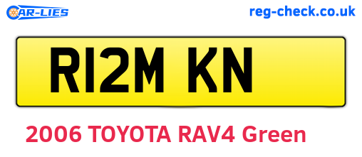 R12MKN are the vehicle registration plates.