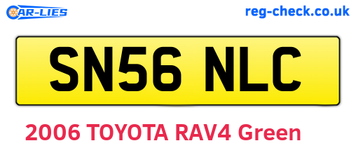 SN56NLC are the vehicle registration plates.