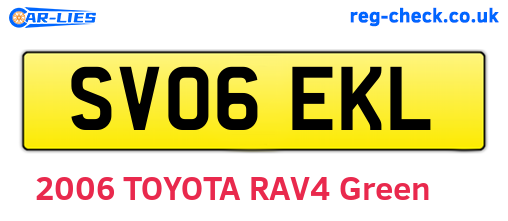 SV06EKL are the vehicle registration plates.