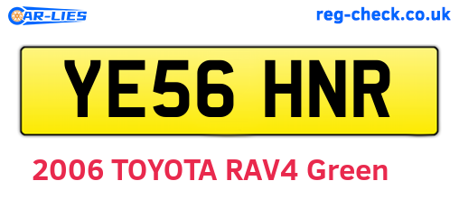 YE56HNR are the vehicle registration plates.