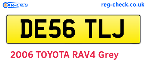 DE56TLJ are the vehicle registration plates.