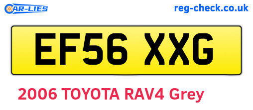 EF56XXG are the vehicle registration plates.