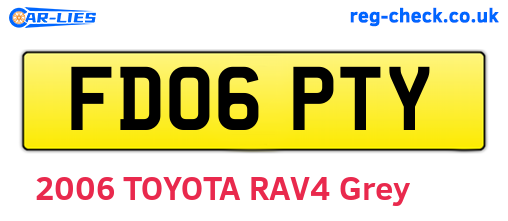 FD06PTY are the vehicle registration plates.