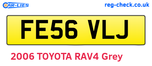 FE56VLJ are the vehicle registration plates.