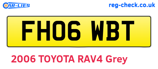 FH06WBT are the vehicle registration plates.