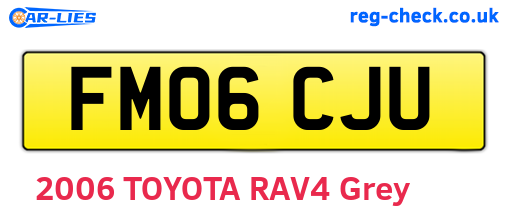 FM06CJU are the vehicle registration plates.