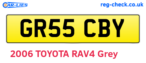 GR55CBY are the vehicle registration plates.