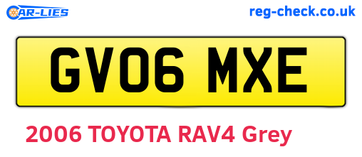 GV06MXE are the vehicle registration plates.