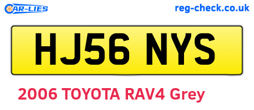 HJ56NYS are the vehicle registration plates.