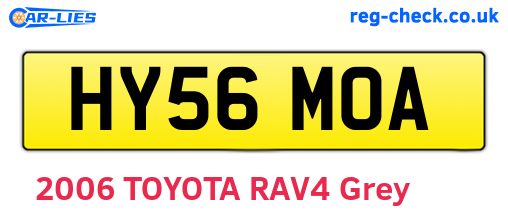 HY56MOA are the vehicle registration plates.