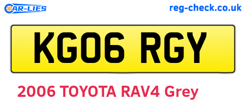 KG06RGY are the vehicle registration plates.
