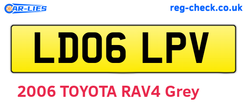 LD06LPV are the vehicle registration plates.