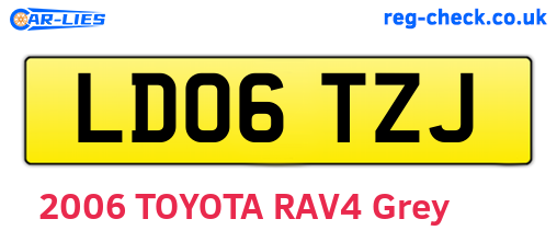 LD06TZJ are the vehicle registration plates.