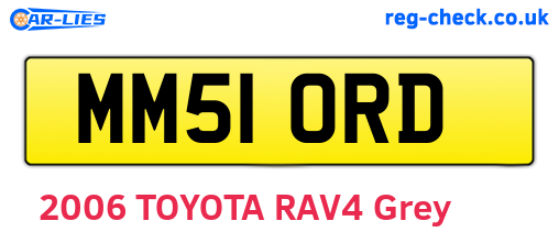 MM51ORD are the vehicle registration plates.