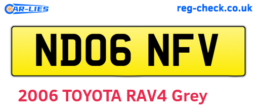 ND06NFV are the vehicle registration plates.
