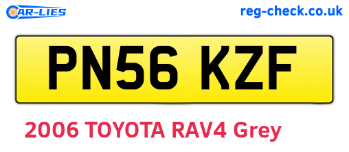 PN56KZF are the vehicle registration plates.