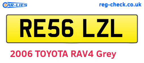 RE56LZL are the vehicle registration plates.