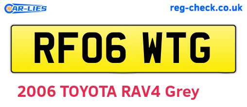 RF06WTG are the vehicle registration plates.