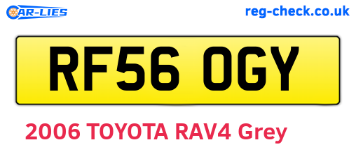 RF56OGY are the vehicle registration plates.