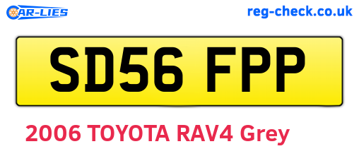 SD56FPP are the vehicle registration plates.