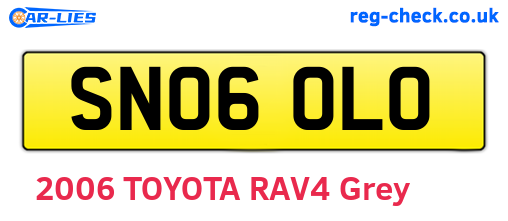 SN06OLO are the vehicle registration plates.