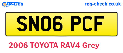 SN06PCF are the vehicle registration plates.