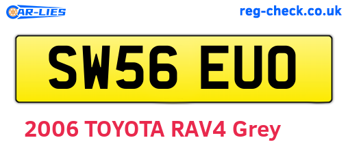 SW56EUO are the vehicle registration plates.