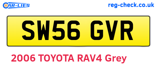 SW56GVR are the vehicle registration plates.
