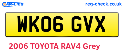 WK06GVX are the vehicle registration plates.
