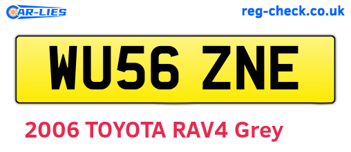 WU56ZNE are the vehicle registration plates.